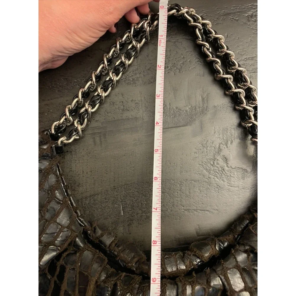 Hobo Faux Leather Chain Straps Bag